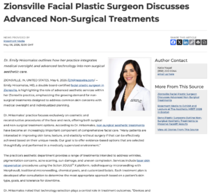 Zionsville and Indianapolis-area facial plastic surgeon Emily Hrisomalos, MD discusses her practice’s advanced non-surgical aesthetic treatments. 